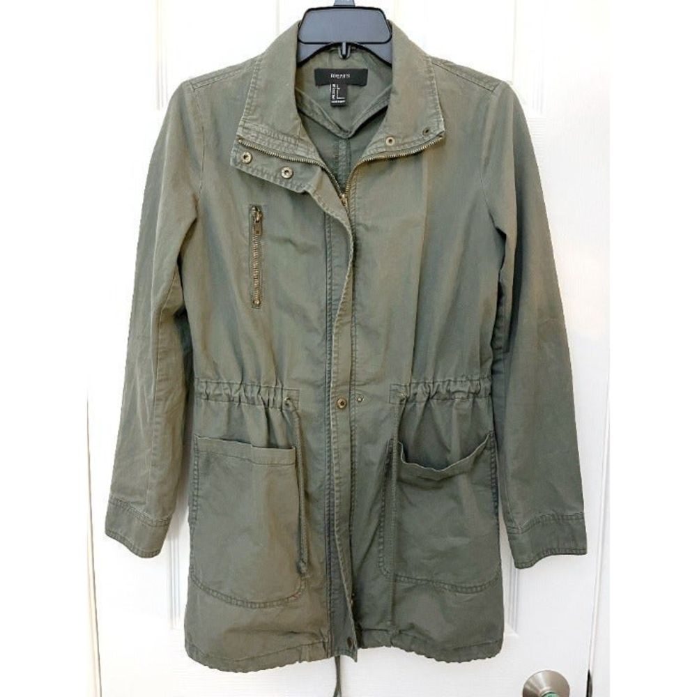 Forever 21 Olive Green Cargo Coat